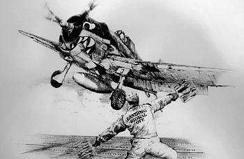 F-6 landing on deck